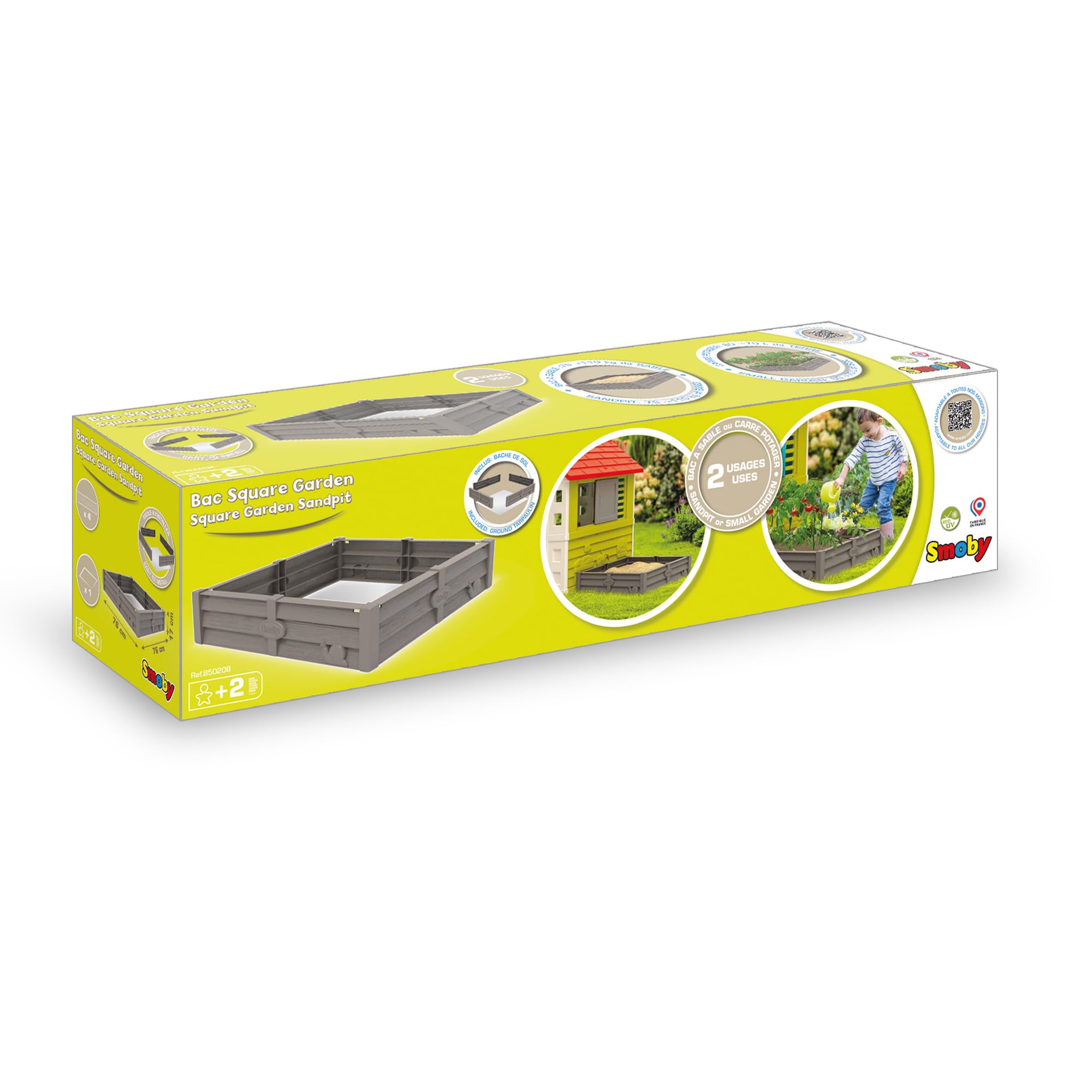 smoby-life-square-garden-sandkasten-beet-76x76-cm image 6