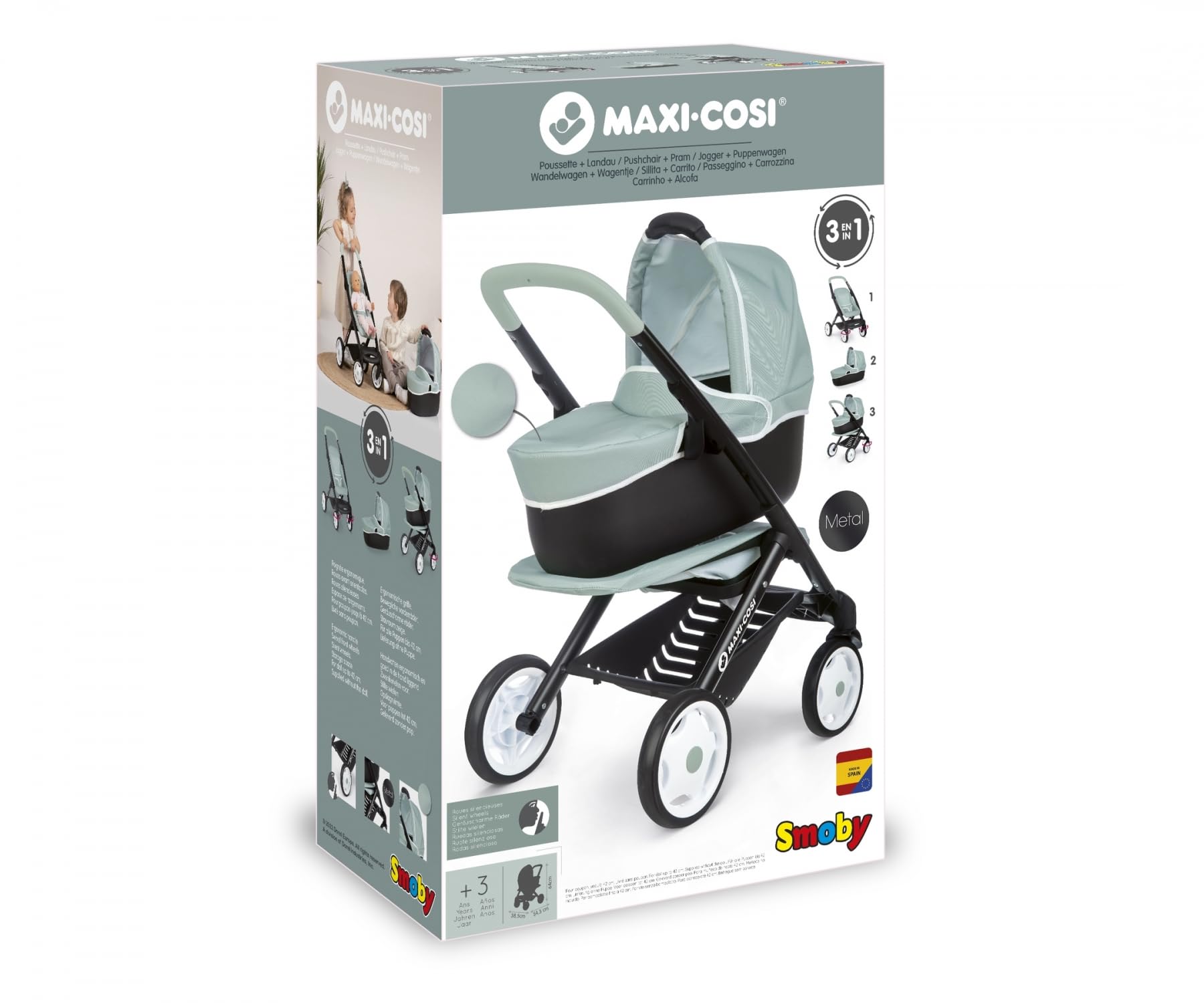 smoby-maxi-cosi-3-in-1-kombi-puppenwagen-f-r-puppen-bis-42-cm image 4