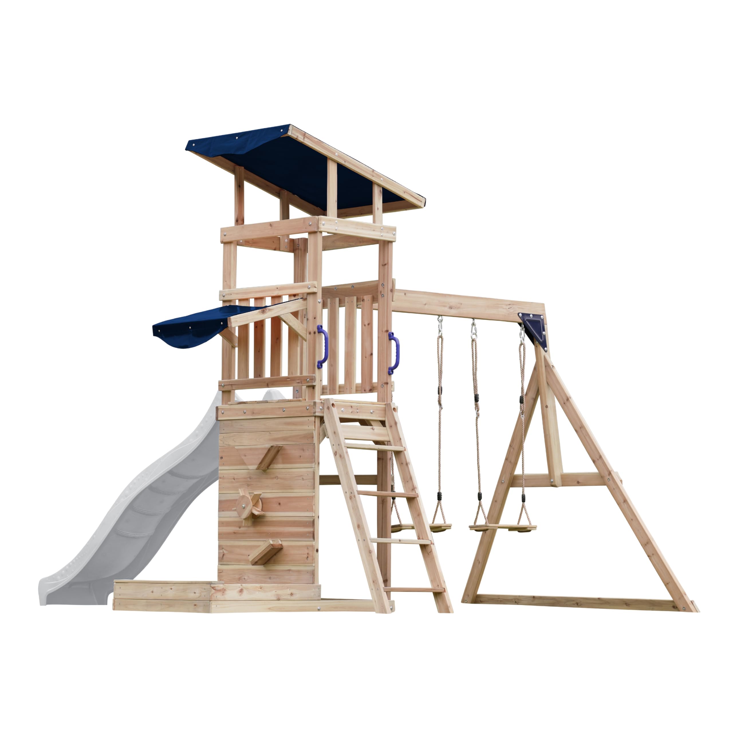axi-malik-spielturm-holz-wei-mit-rutsche-und-schaukel image 7