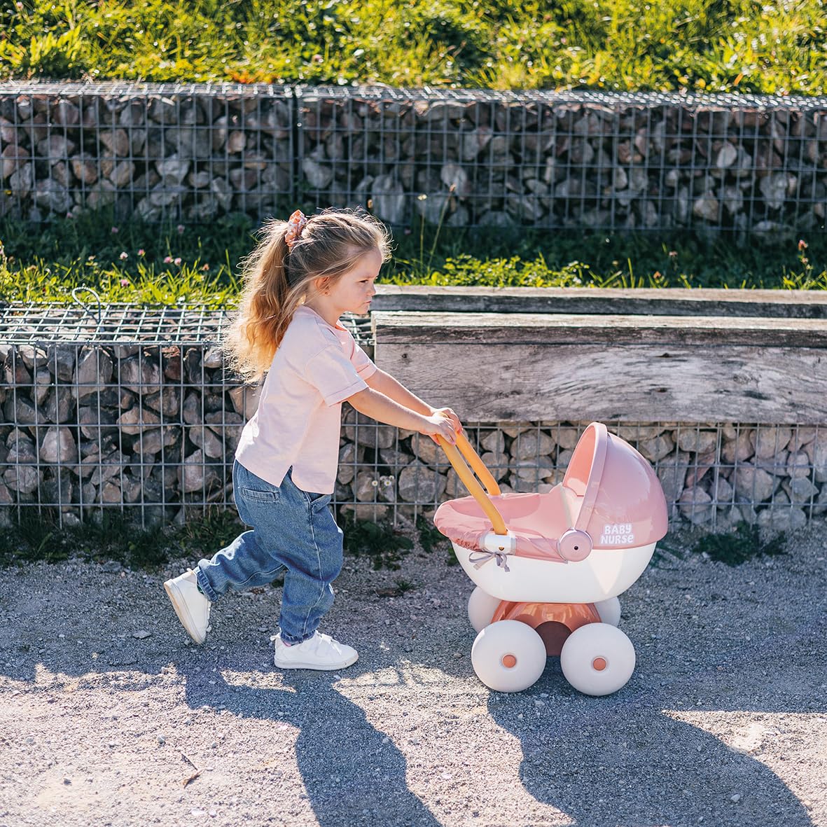 smoby-baby-nurse-puppenwagen-rosa-f-r-42-cm-puppen-leise-r-der image 3