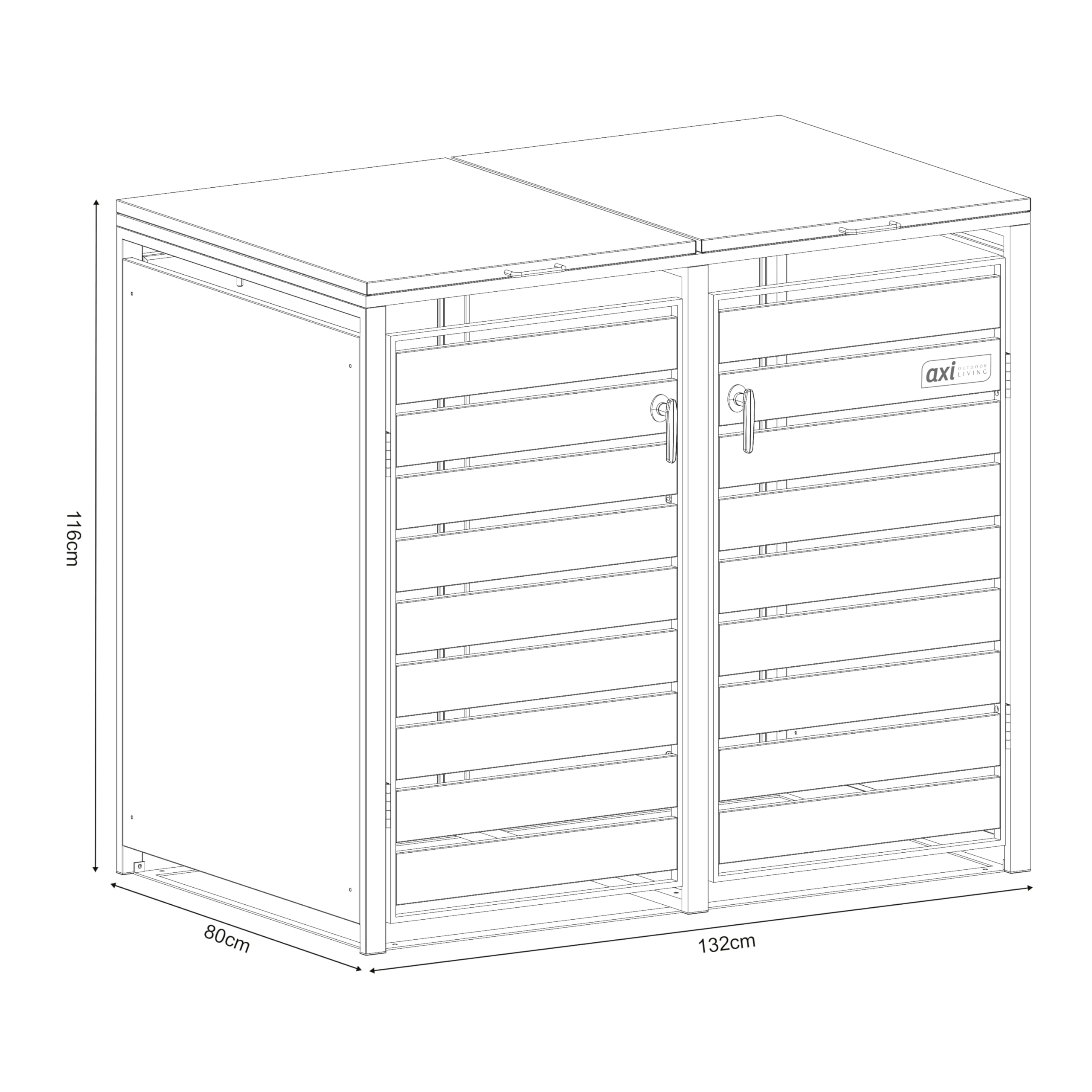 axi-lucas-m-lltonnenbox-anthrazit-2x240l-132-cm-metall image 4