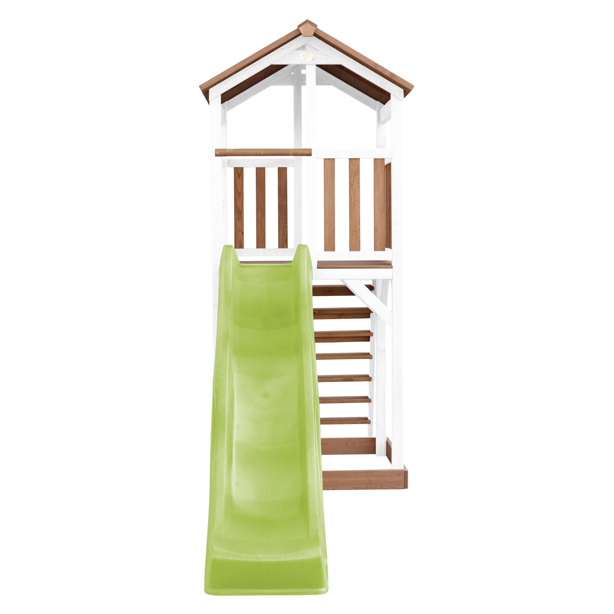 axi-beach-tower-spielturm-holz-braun-wei-rutsche-gr-n-sandkasten image 5