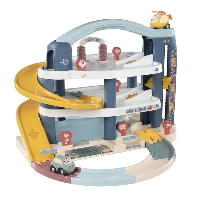 smoby-little-smoby-parkhaus-garage-3-ebenen-mit-auto image 1