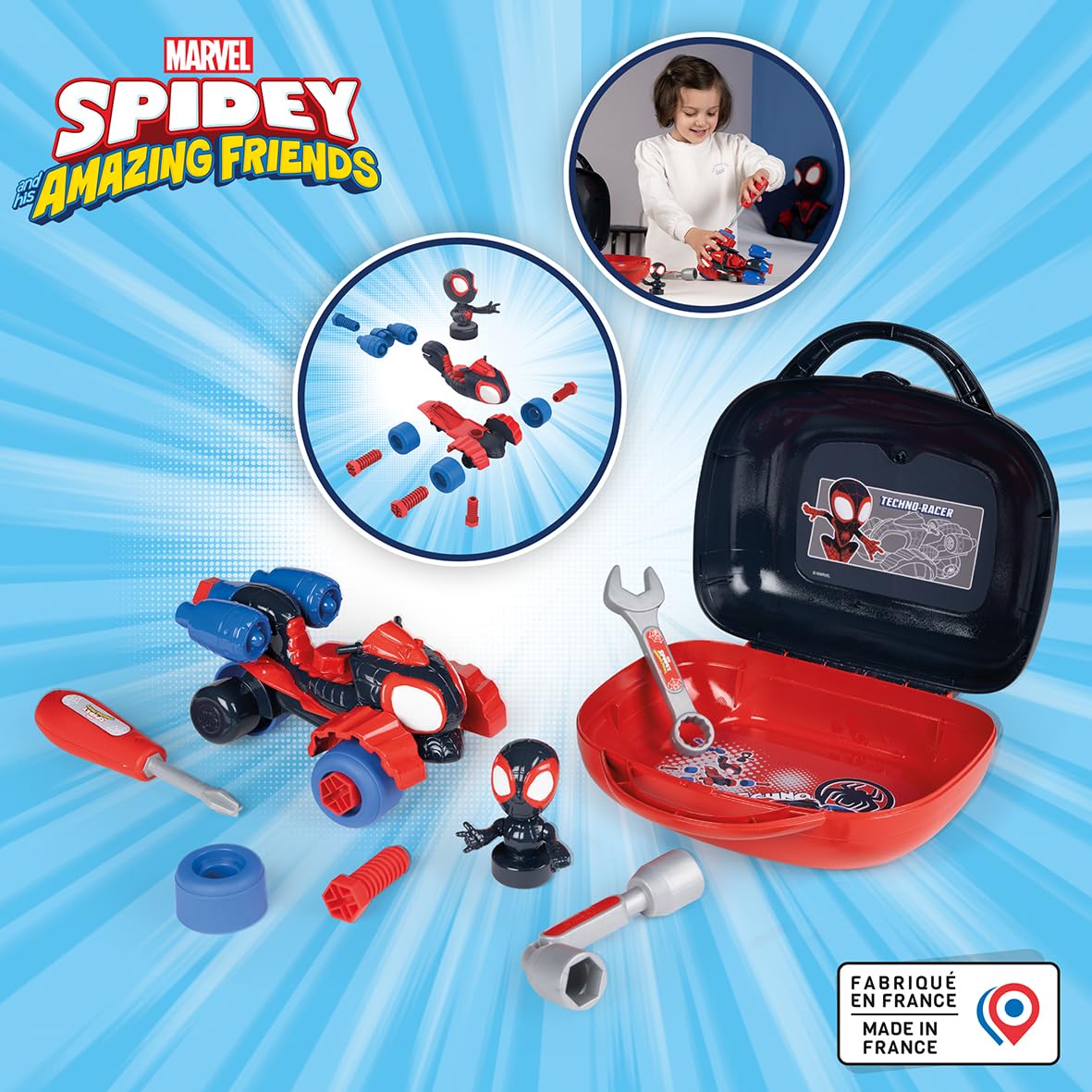 smoby-spidey-spin-box-werkzeugkoffer-miles-morales-quad-ab-3-j image 3