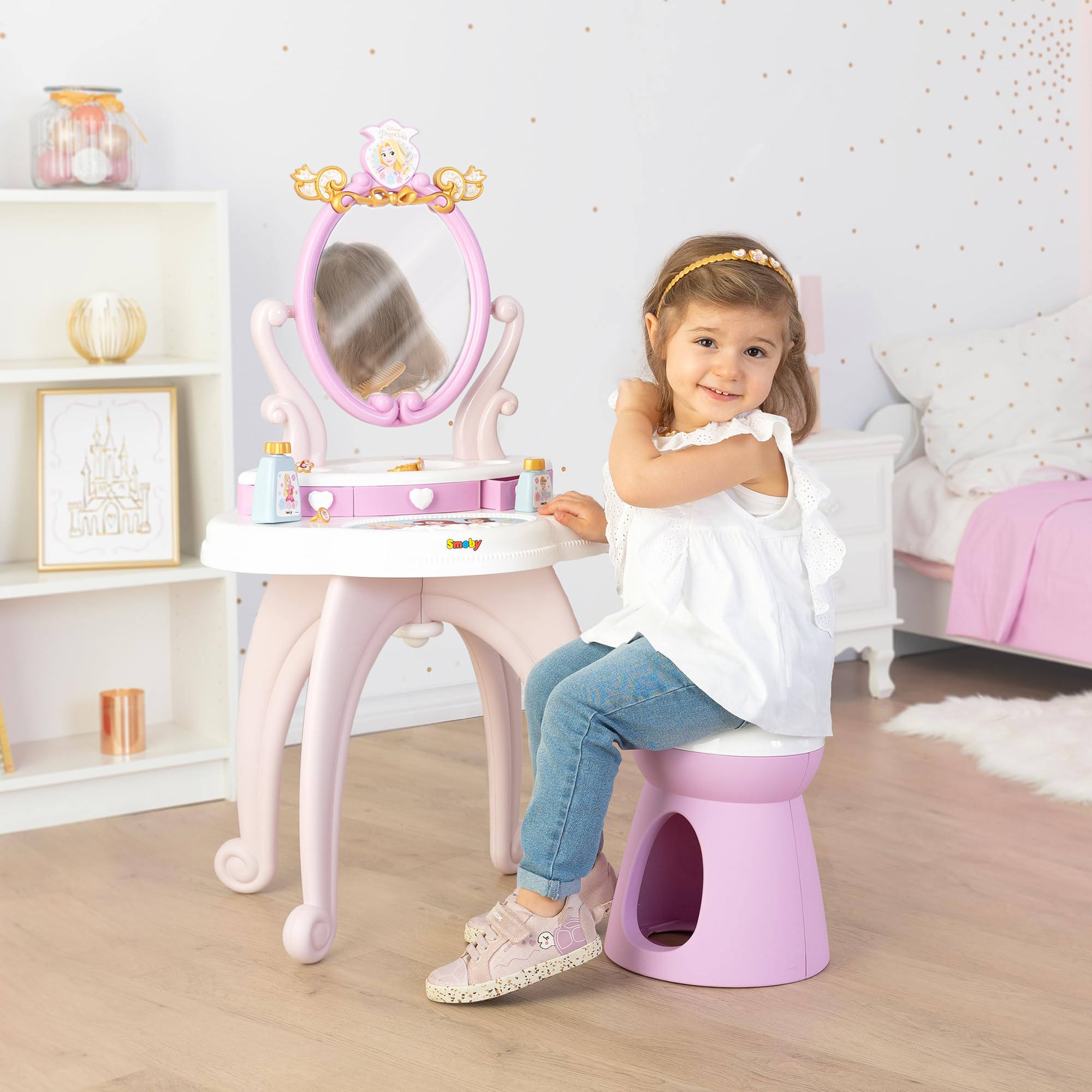 smoby-disney-princess-frisier-und-schminktisch-mit-hocker image 6