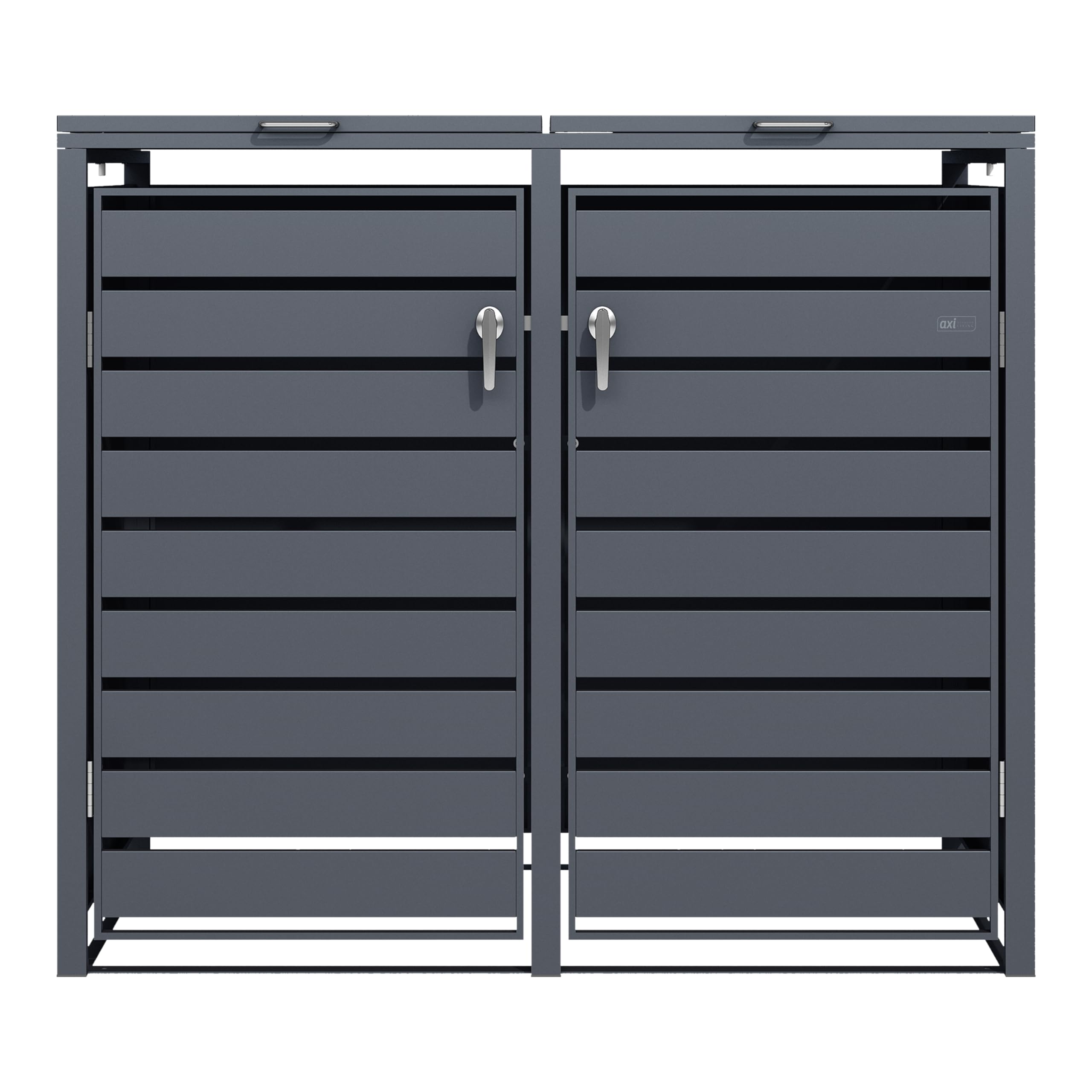 axi-lucas-m-lltonnenbox-anthrazit-2x240l-132-cm-metall image 2