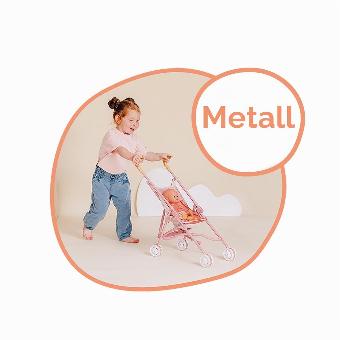 smoby-baby-nurse-puppenbuggy-puppenwagen-rosa-ab-2-jahre image 3