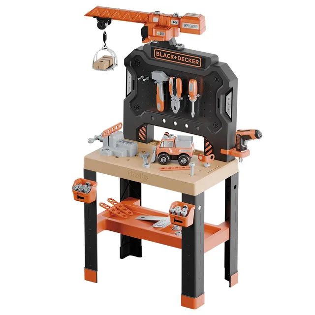smoby-black-decker-kinderwerkbank-mit-kran-87-teile-ab-3-jahren image 1