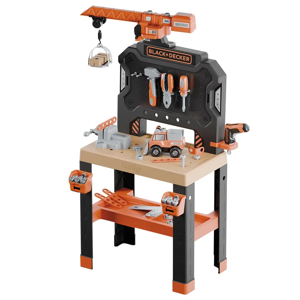 smoby-black-decker-kinderwerkbank-mit-kran-87-teile-ab-3-jahren image 1