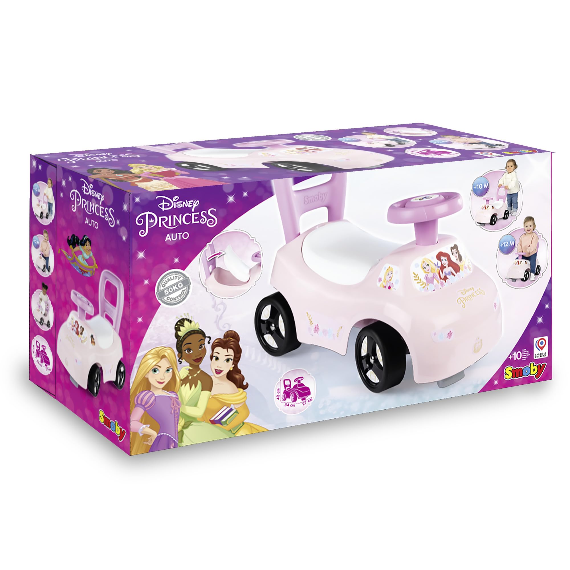 smoby-disney-princess-rutschauto-mit-hupenlenkrad image 7