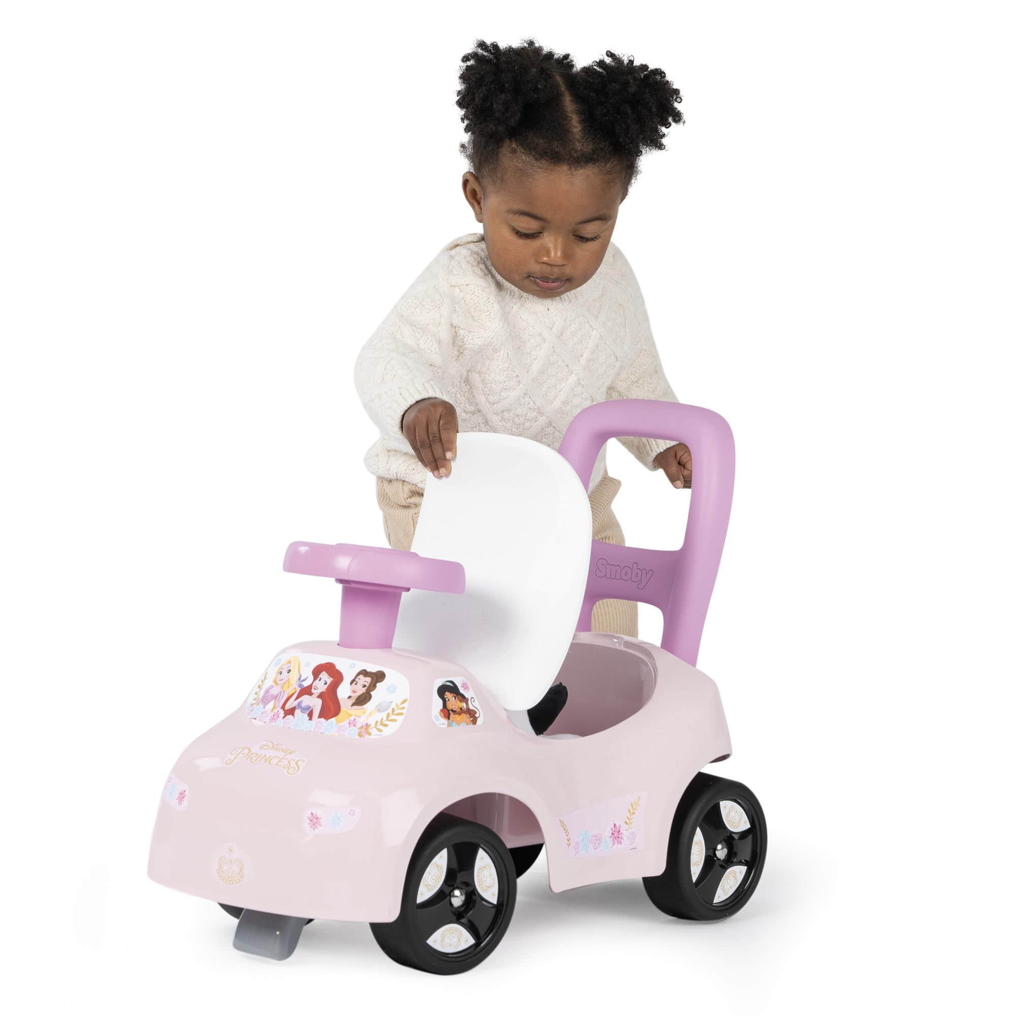 smoby-disney-princess-rutschauto-mit-hupenlenkrad image 3