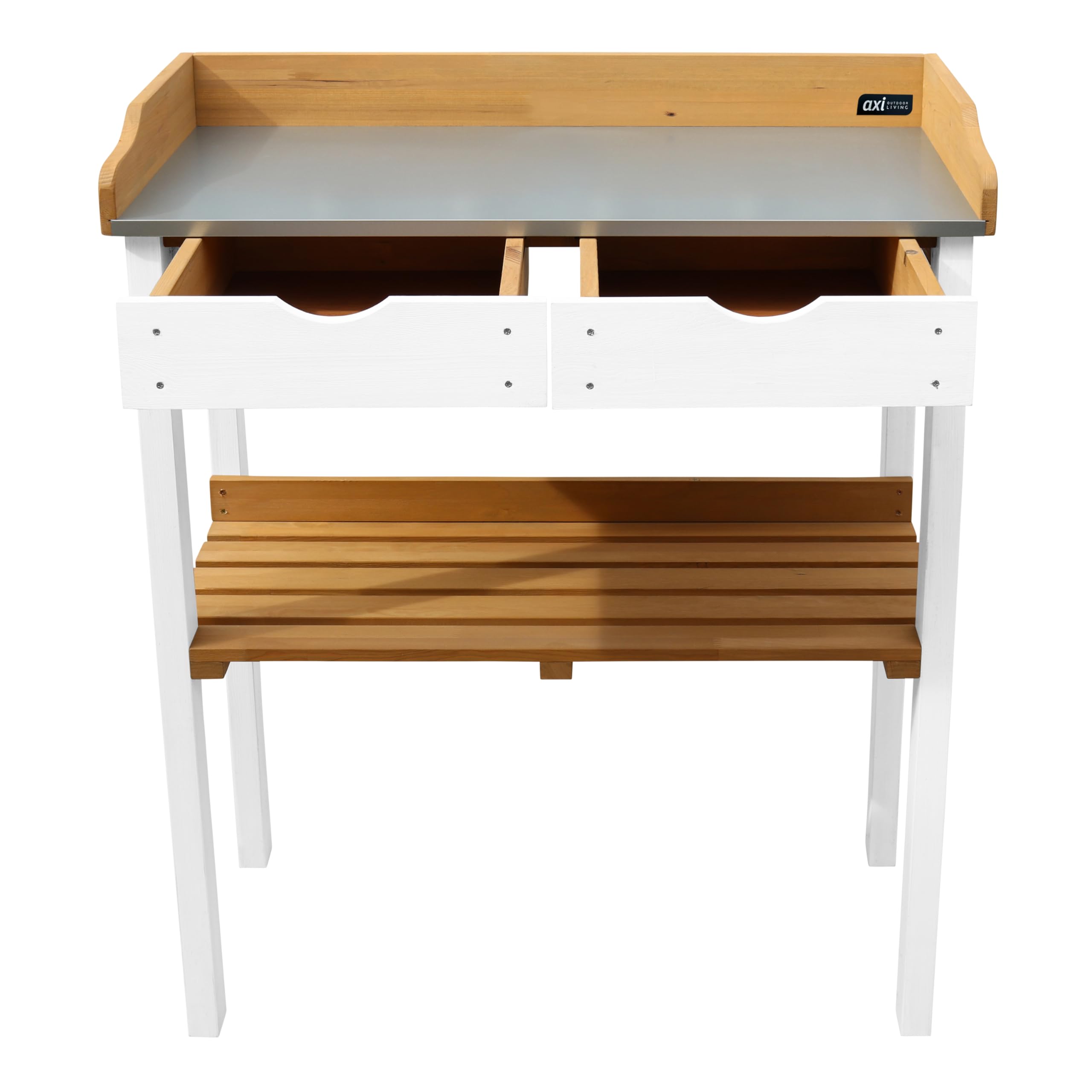 axi-pflanztisch-g-rtnertisch-holz-zink-2-schubladen-braun-wei image 5