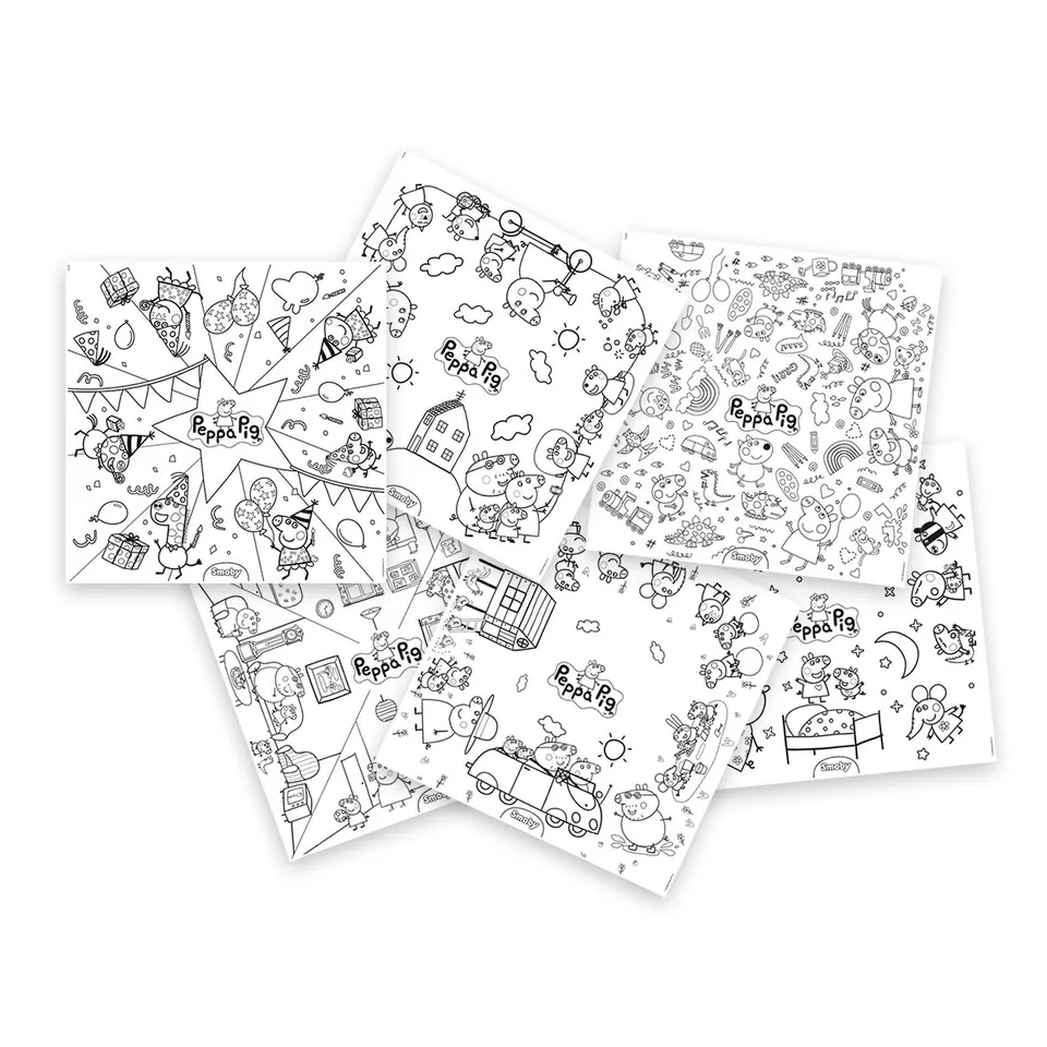 smoby-peppa-pig-xxl-ausmalbl-tter-10-motive-nachf-llpack image 1