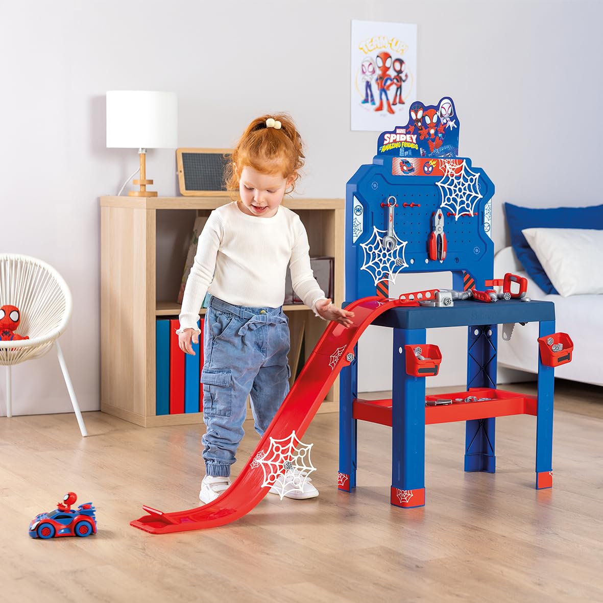 smoby-spidey-werkbank-spielwerkbank-94-tlg-mit-rampe-ab-3-j image 5