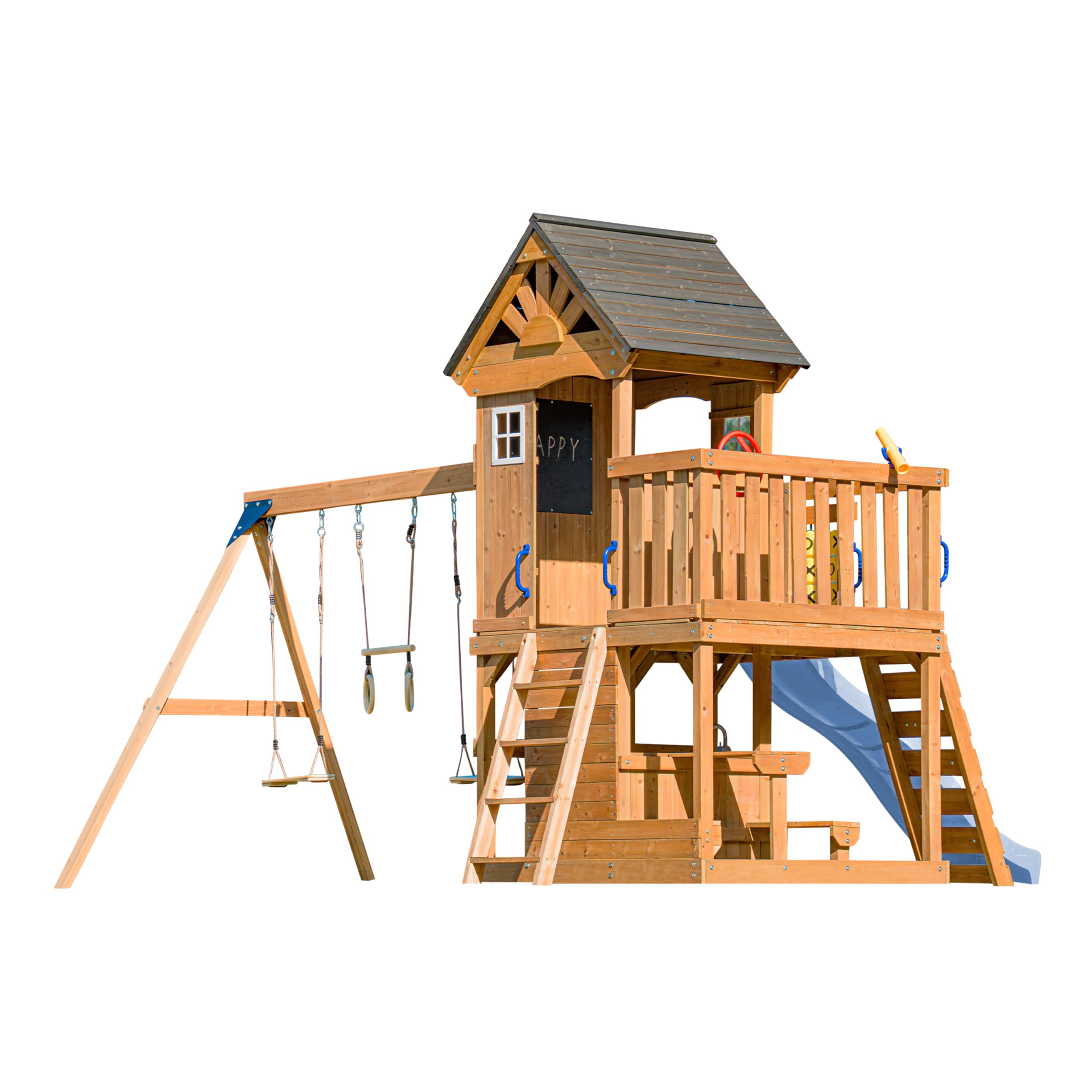 axi-jack-spielturm-holz-pastellblau-rutsche-trapez-220-cm image 2