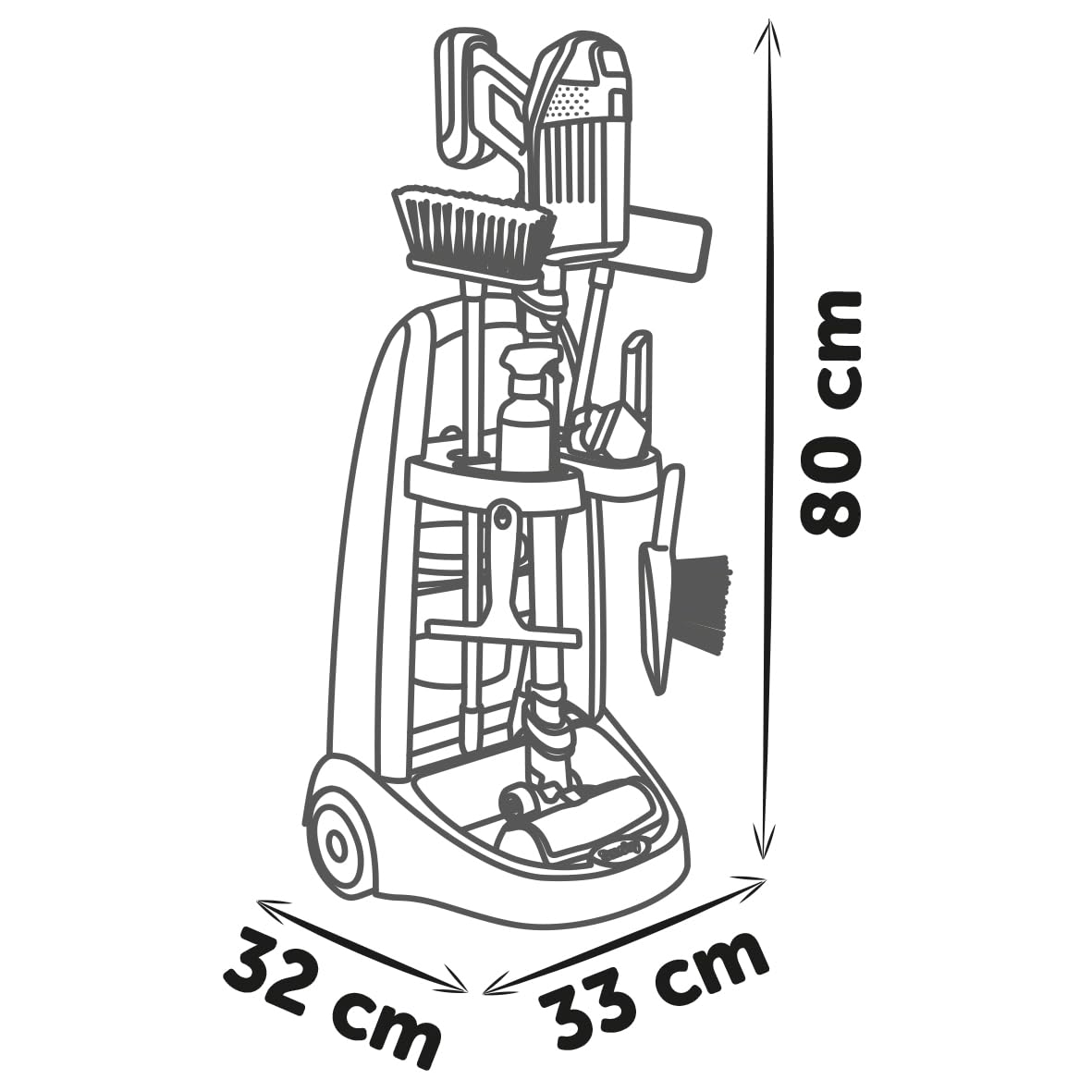 smoby-rowenta-reinigungstrolley-staubsauger-spielset-mit-sound image 6