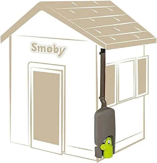smoby-life-wassersammler-plus-wasserfass-grau-gr-n-not-recycled image 1