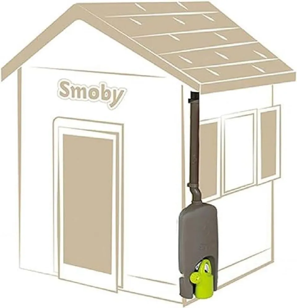 smoby-life-wassersammler-plus-wasserfass-grau-gr-n-not-recycled image 1