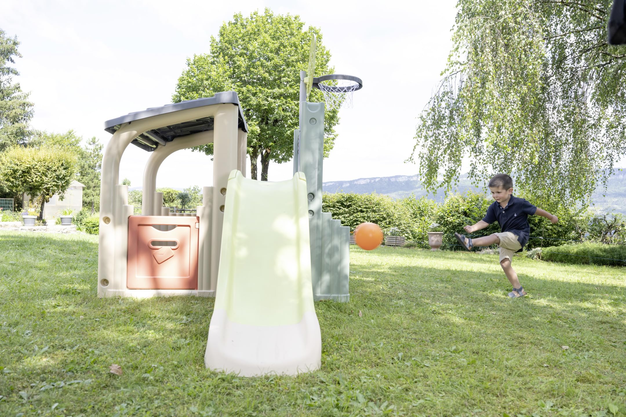 smoby-life-fun-center-spielhaus-rutsche-recycled-sport-284cm image 6