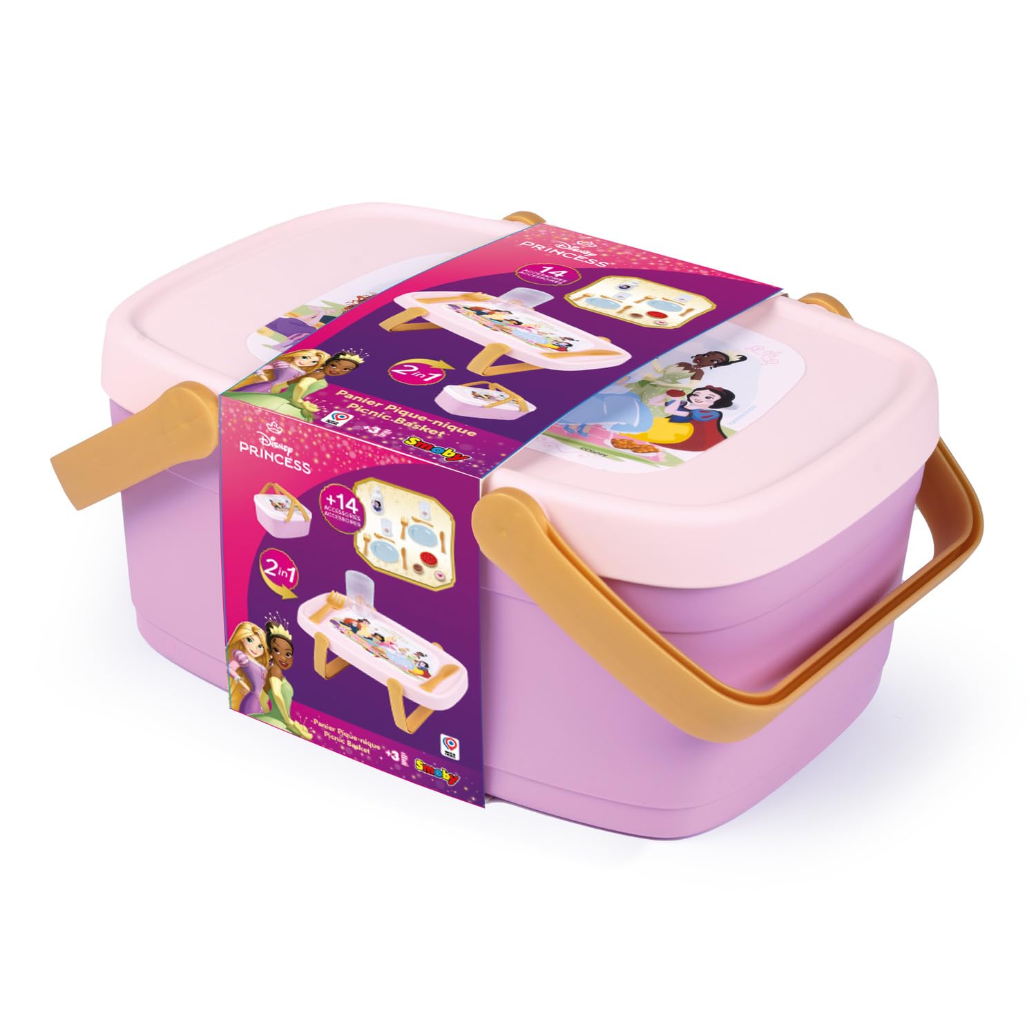 smoby-disney-prinzessinnen-2-in-1-picknickkorb-14-teile image 5