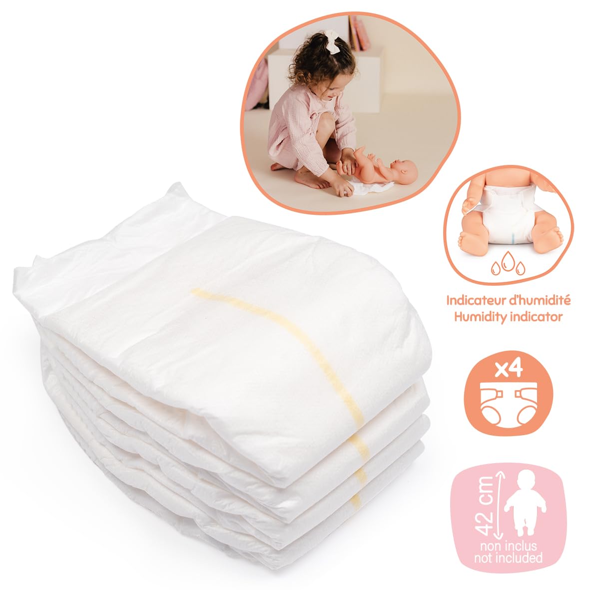 smoby-baby-nurse-puppenwindeln-4er-f-r-puppen-bis-50-cm image 2