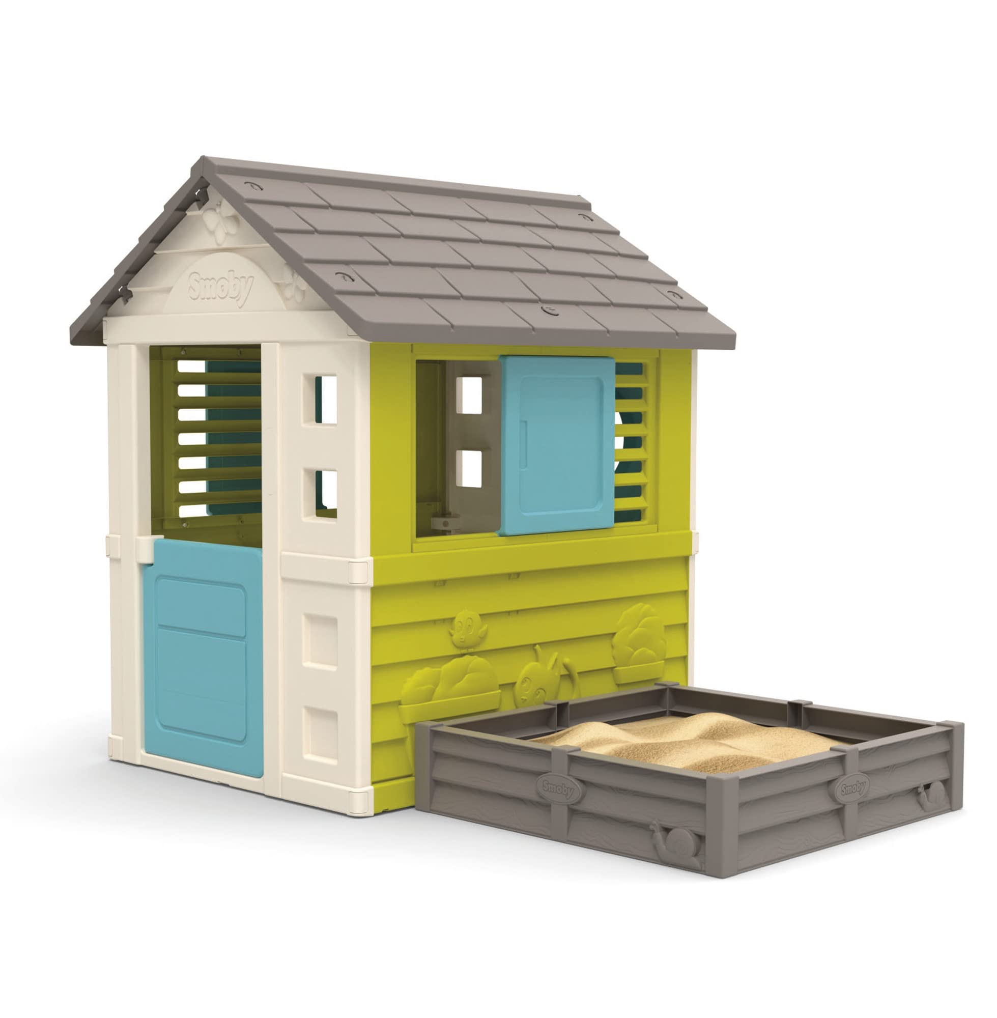 smoby-life-square-spielhaus-sandkasten-garten image 1