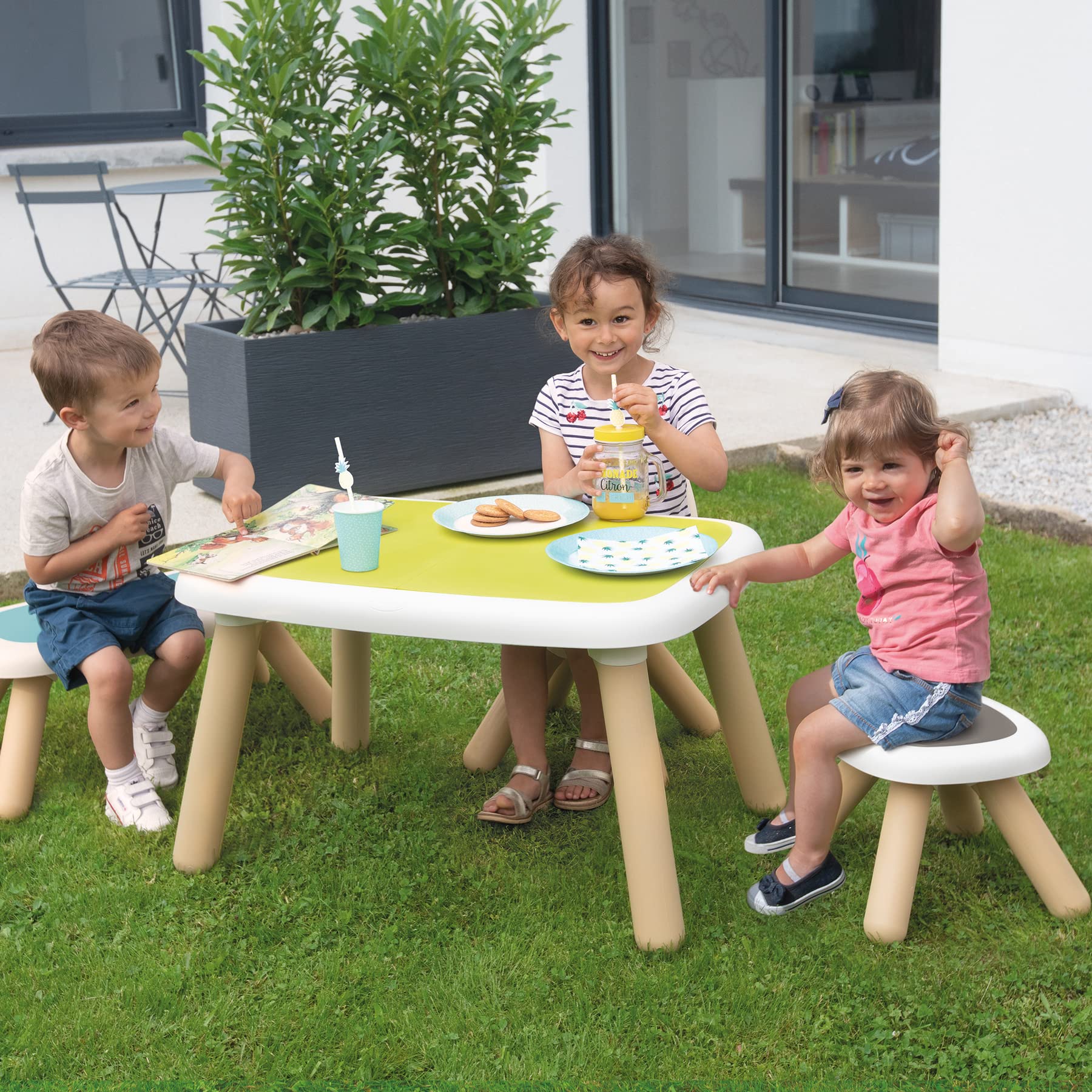 smoby-kid-tisch-lime-kindertisch-f-r-4-kinder-outdoor image 4