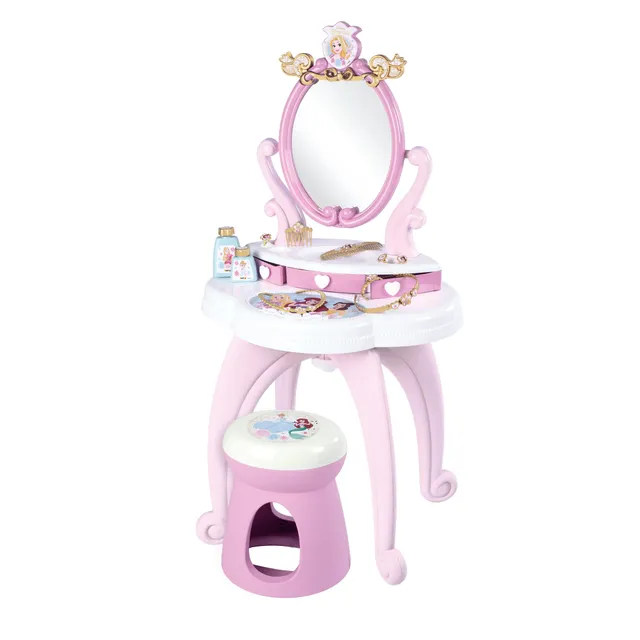 smoby-disney-princess-frisier-und-schminktisch-mit-hocker image 1
