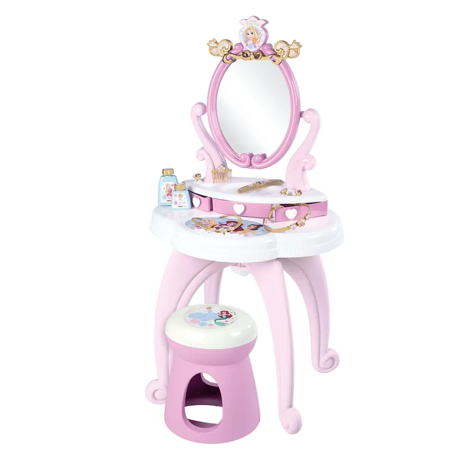 smoby-disney-princess-frisier-und-schminktisch-mit-hocker image 1