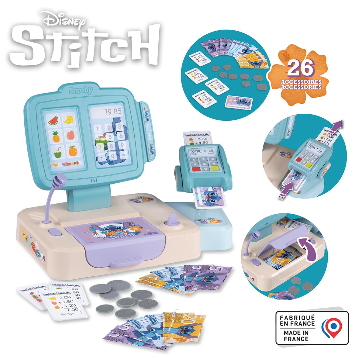 smoby-stitch-supermarktkasse-kinderkasse-26-teilig-mit-mikrofon image 2