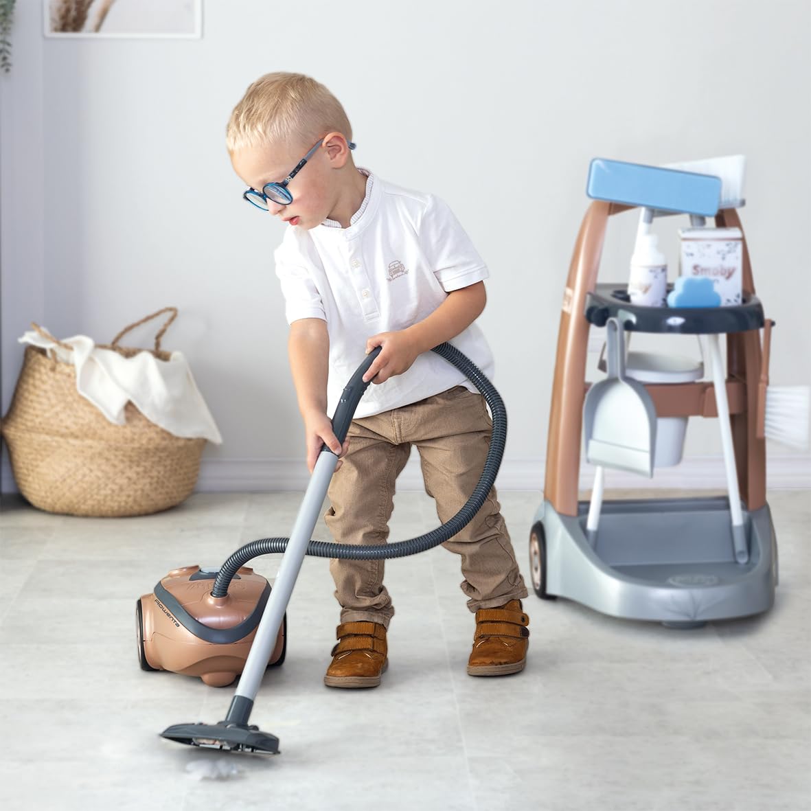 smoby-rowenta-reinigungstrolley-putzwagen-mit-sound image 5