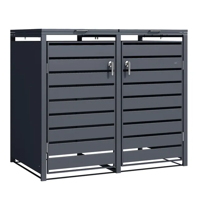 axi-lucas-m-lltonnenbox-anthrazit-2x240l-132-cm-metall image 1