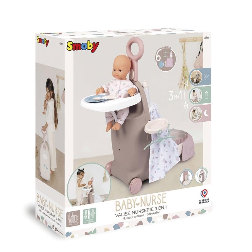 smoby-baby-nurse-puppen-trolley-beige-f-r-puppen-bis-42-cm image 3