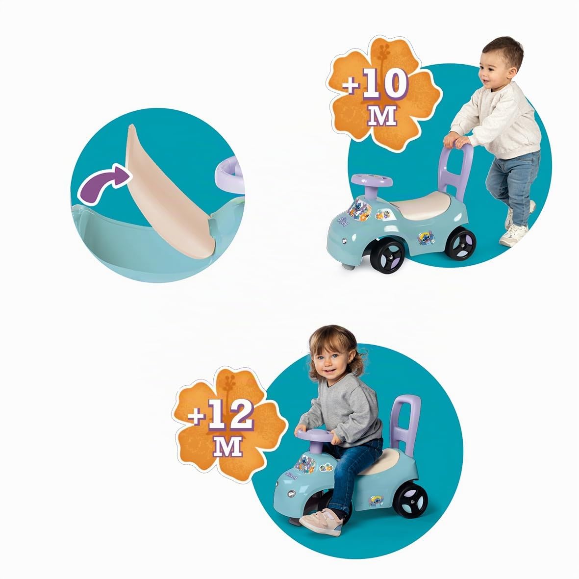 smoby-disney-stitch-rutschauto-lauflernhilfe-ab-10-mon image 3