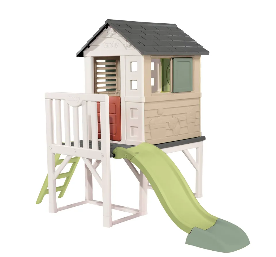 smoby-life-stelzenhaus-spielhaus-mit-rutsche-recycled-ab-2-jahre image 1