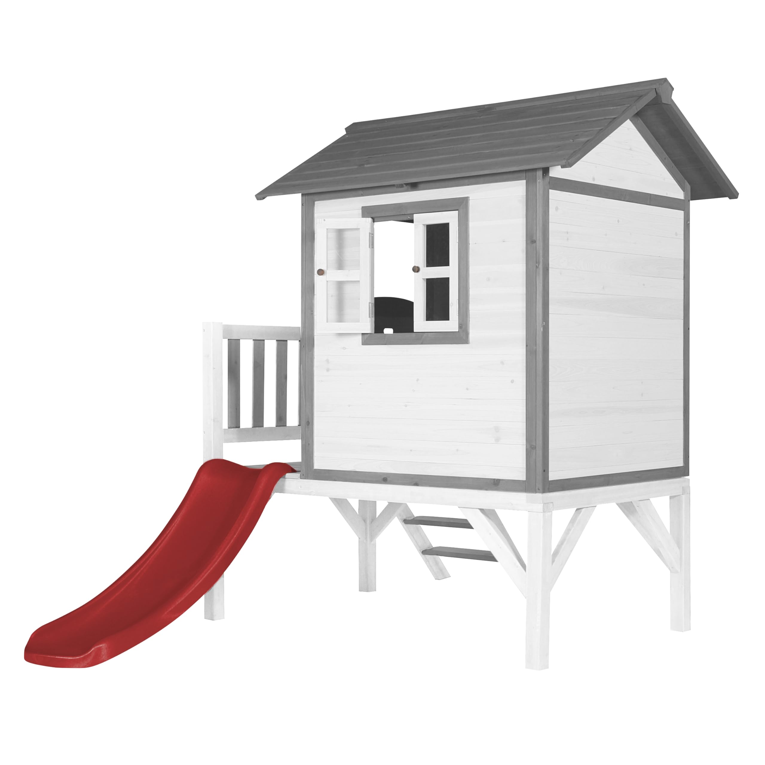 axi-beach-lodge-xl-spielhaus-wei-rote-rutsche-holz image 4