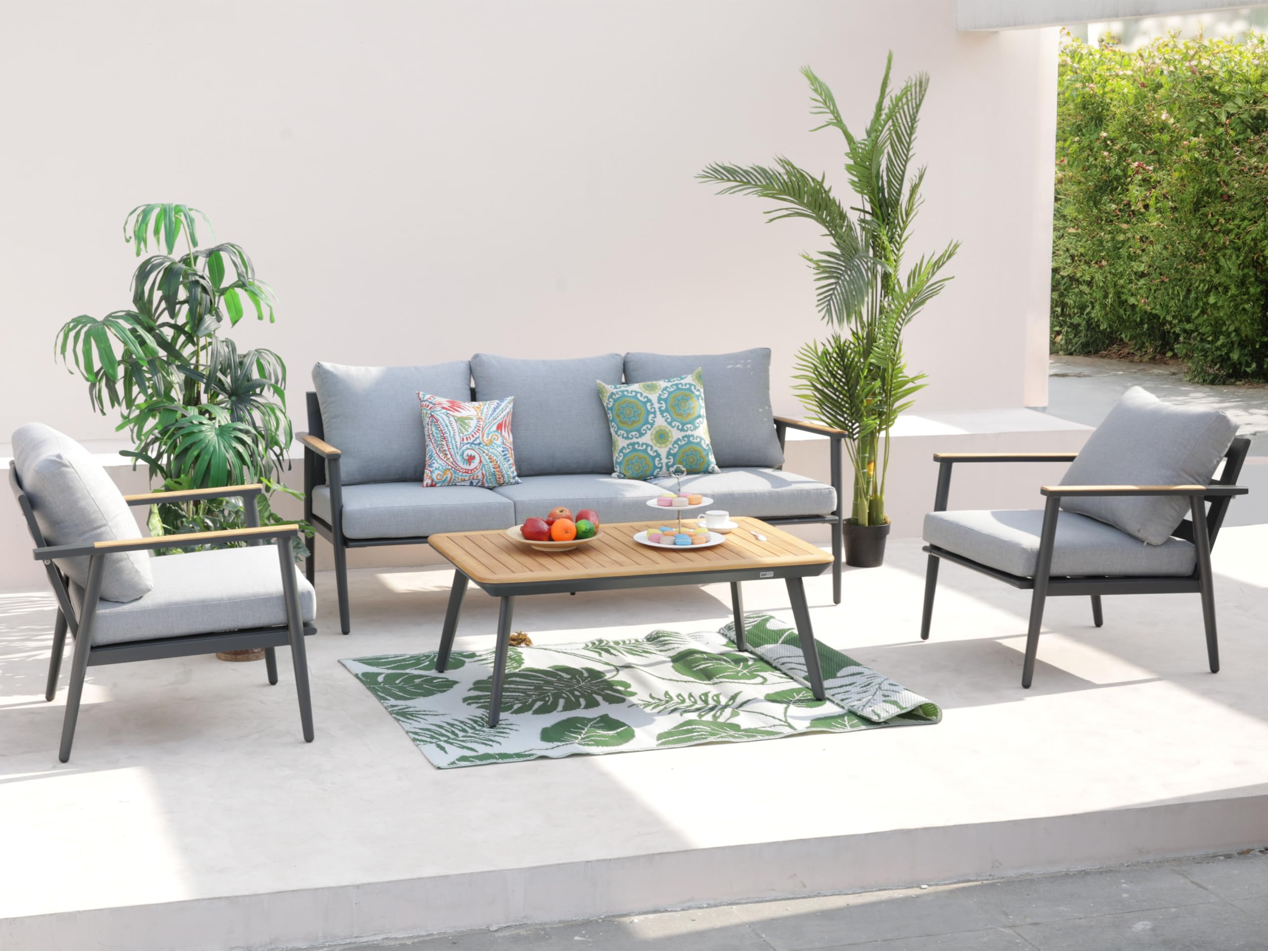 axi-bibi-loungeset-4-teilig-teak-anthrazit-f-r-5-personen image 3