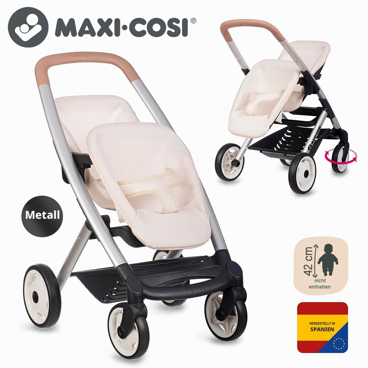 smoby-maxi-cosi-zwillings-puppenwagen-42-cm-ab-3-jahren image 2