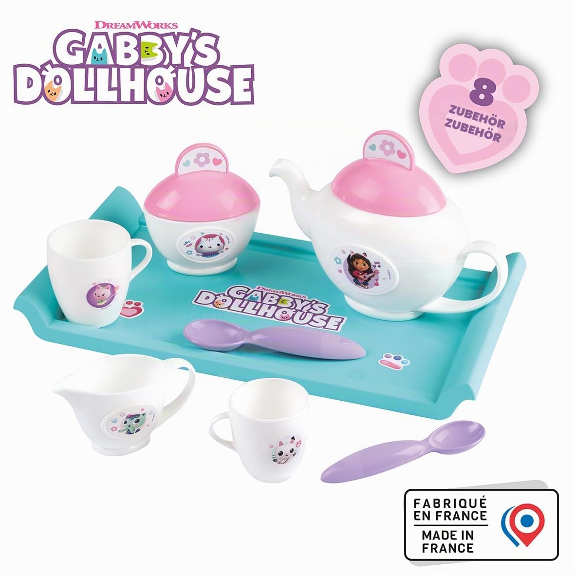 smoby-gabby-s-dollhouse-teeservice-set-8-teilig-kunststoff image 8