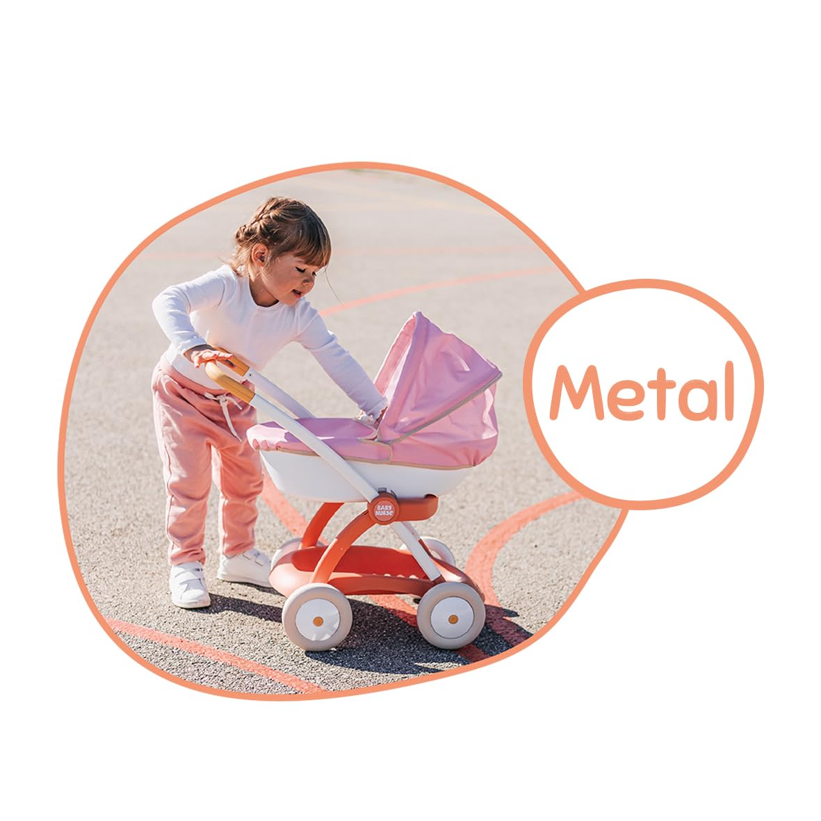 smoby-baby-nurse-puppenwagen-f-r-42-cm-puppen-mit-metallrahmen image 3