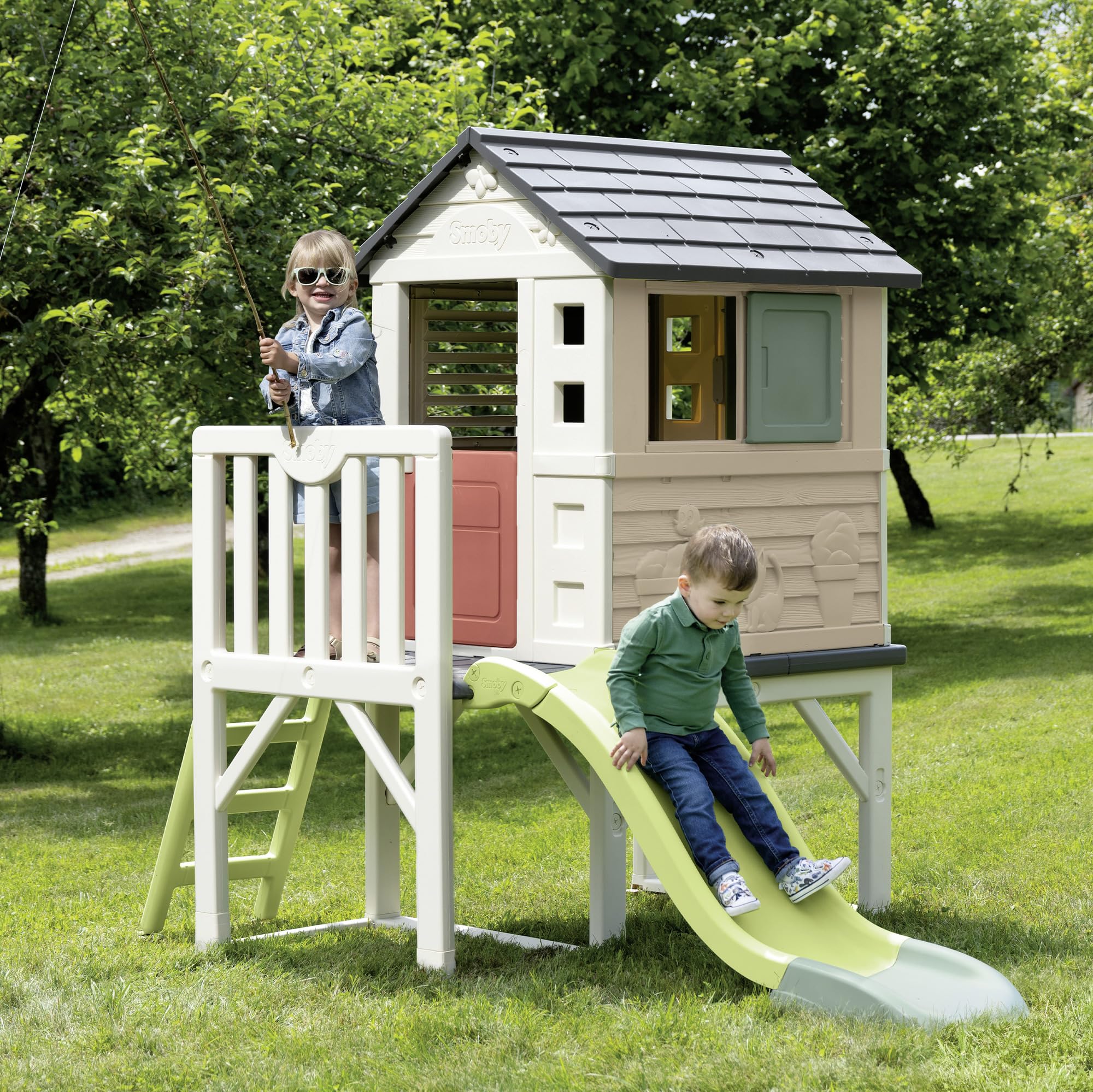 smoby-life-stelzenhaus-spielhaus-mit-rutsche-recycled-ab-2-jahre image 7