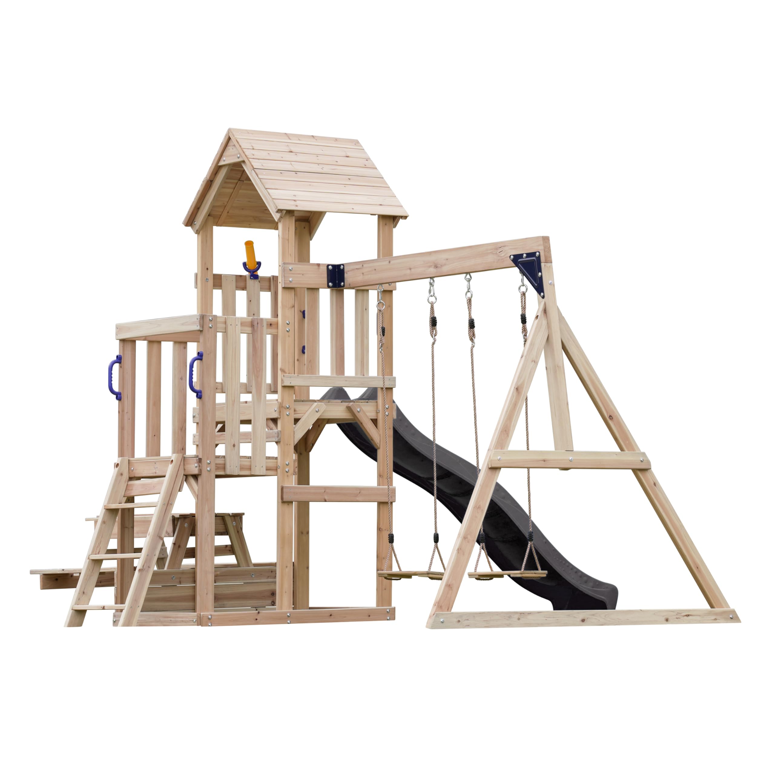 axi-mette-spielturm-holz-grau-mit-picknicktisch-rutsche image 7