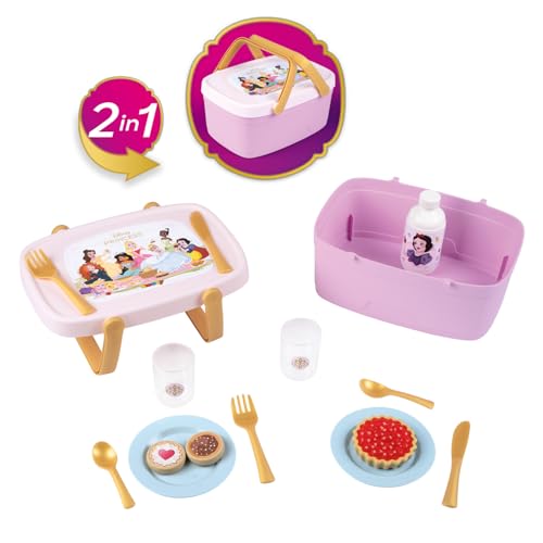 smoby-disney-prinzessinnen-2-in-1-picknickkorb-14-teile image 6