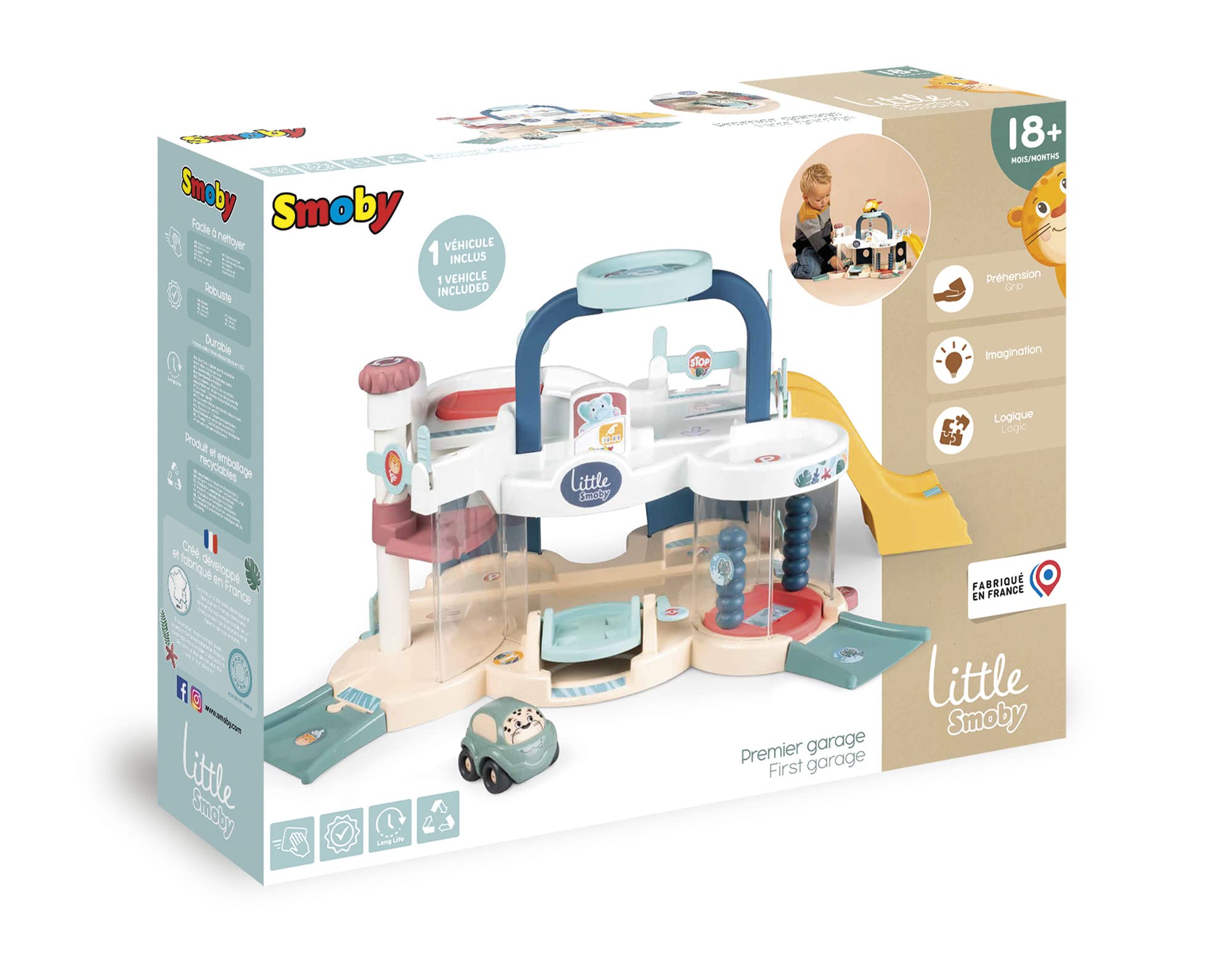 little-smoby-multi-parkgarage-parkhaus-mit-auto-ab-18-m image 7