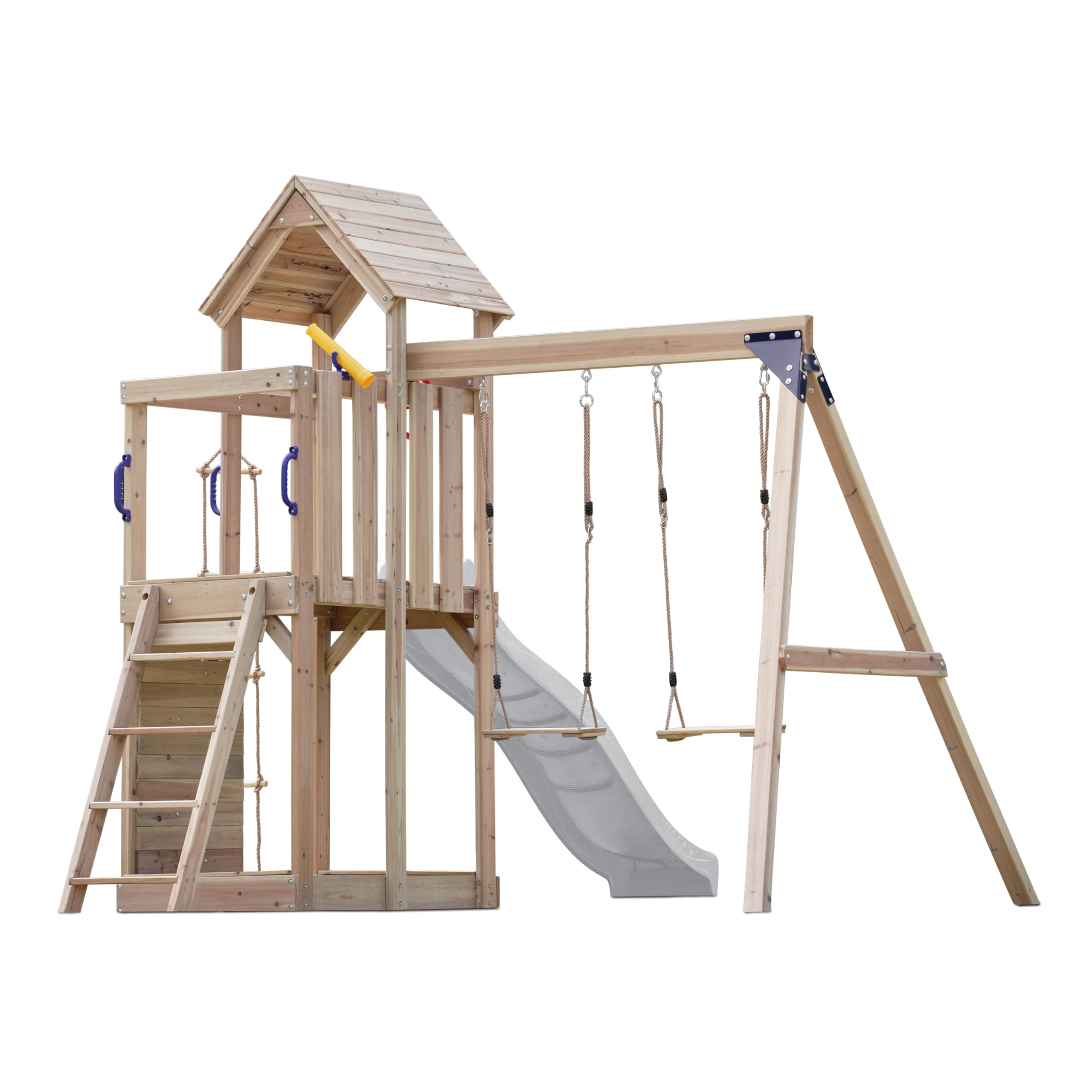 axi-moos-spielturm-holz-wei-mit-rutsche-schaukel image 7