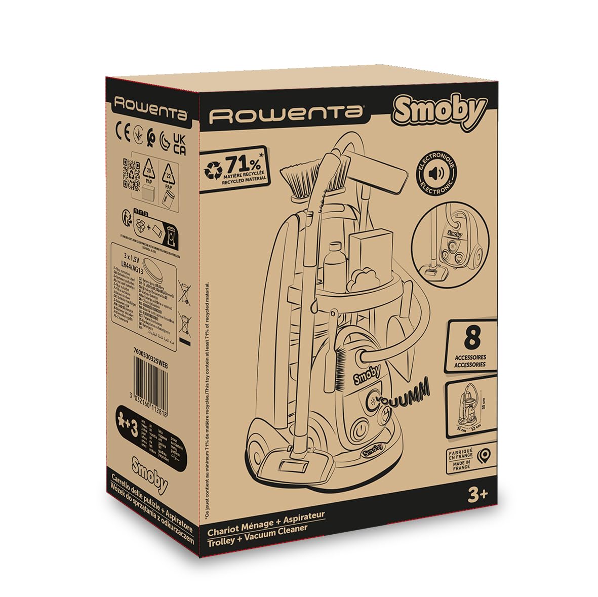 smoby-rowenta-reinigungstrolley-putzwagen-mit-sound image 7