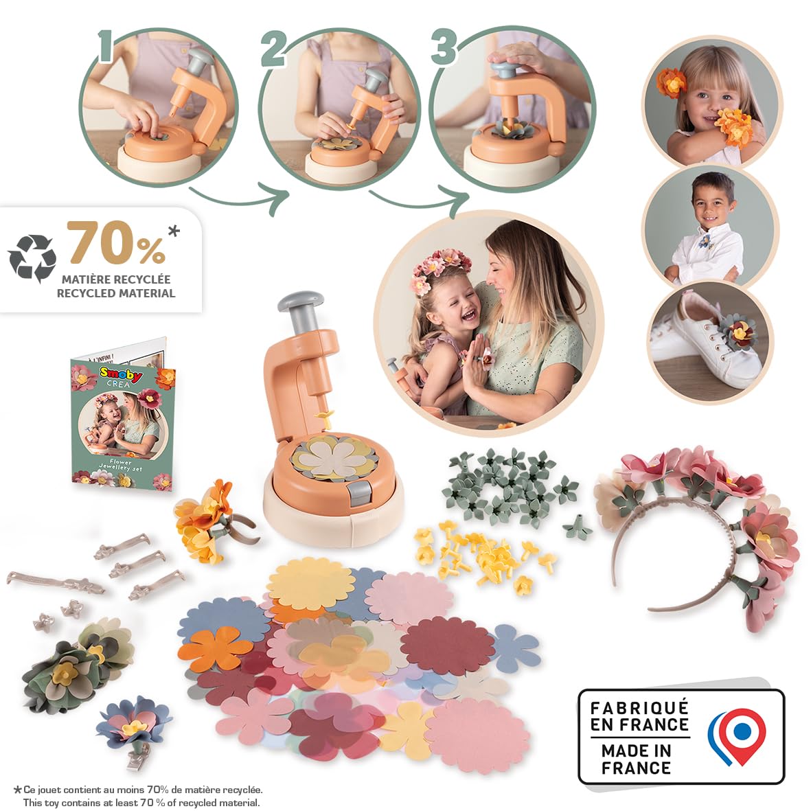 smoby-crea-schmuck-bastelset-mit-blumenpresse-ab-3-jahren image 2