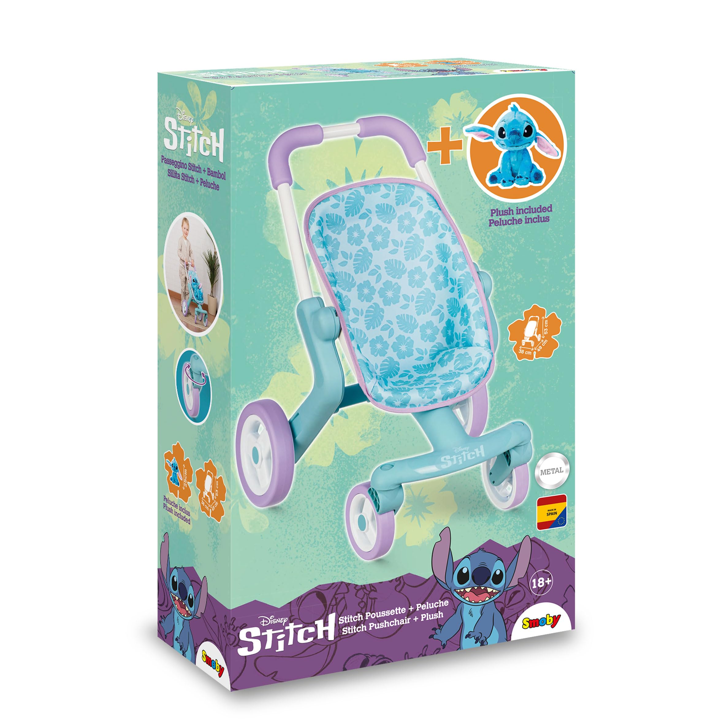 smoby-disney-lilo-stitch-puppenwagen-25cm-pl-sch-ab-18m image 5
