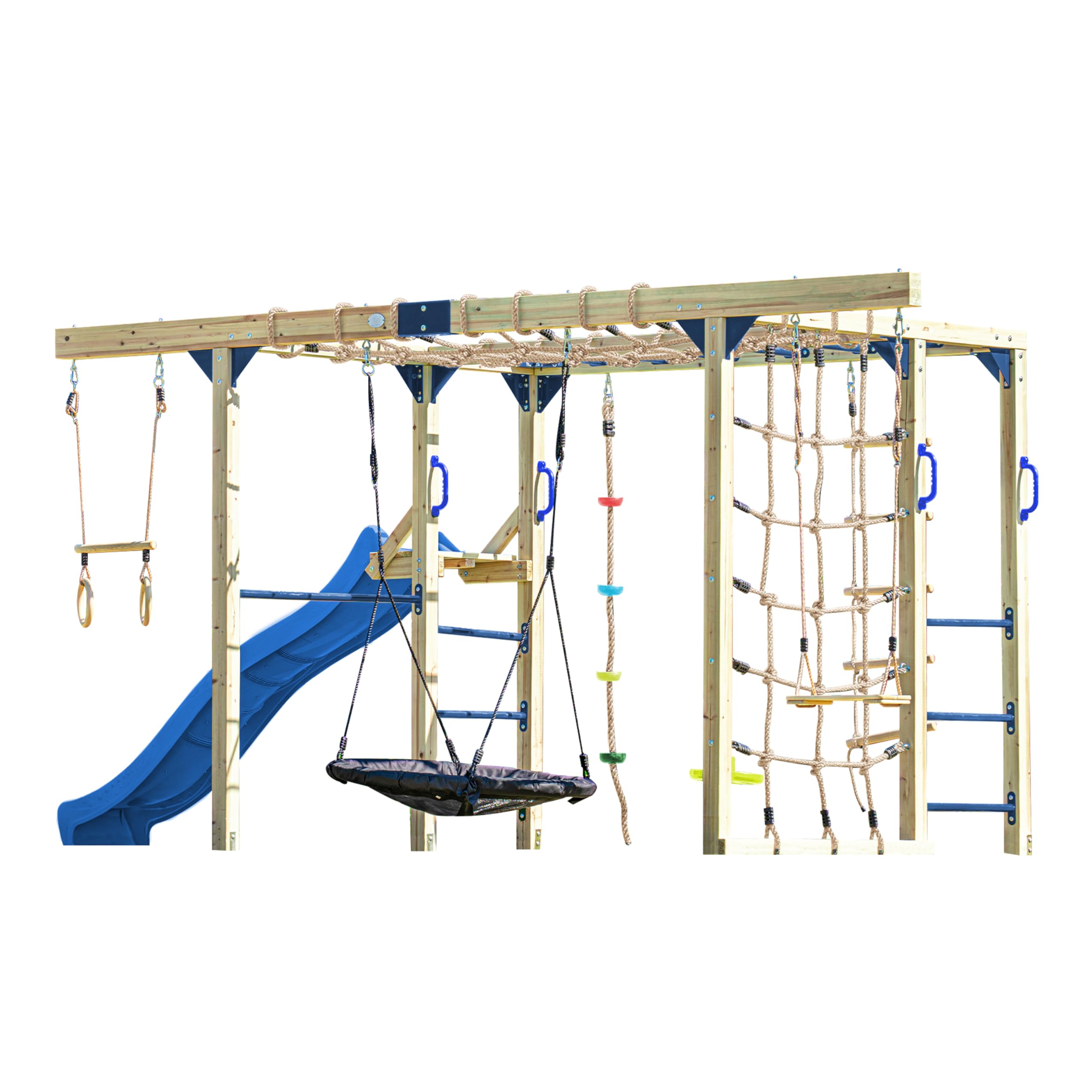 axi-boris-kletterger-st-holz-blau-mit-rutsche-220-cm image 2