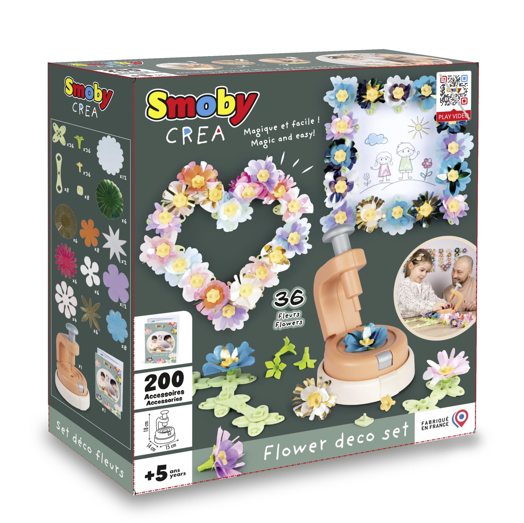 smoby-life-crea-flower-deko-bastelset-ab-5-jahren-200-tlg image 4